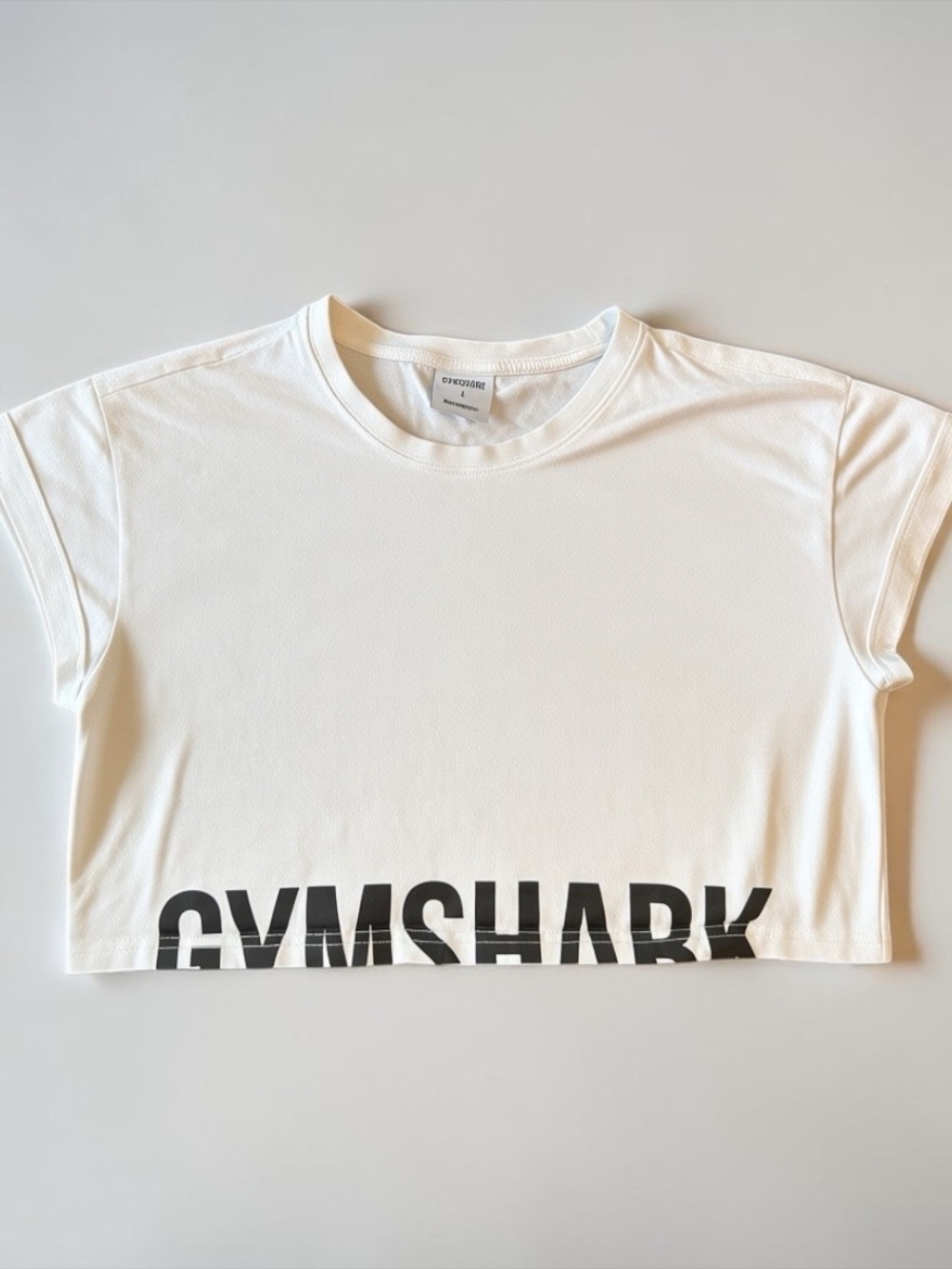 Gymshark Fraction Crop Top White | GUC